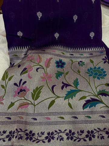 Paithani zute silk saree