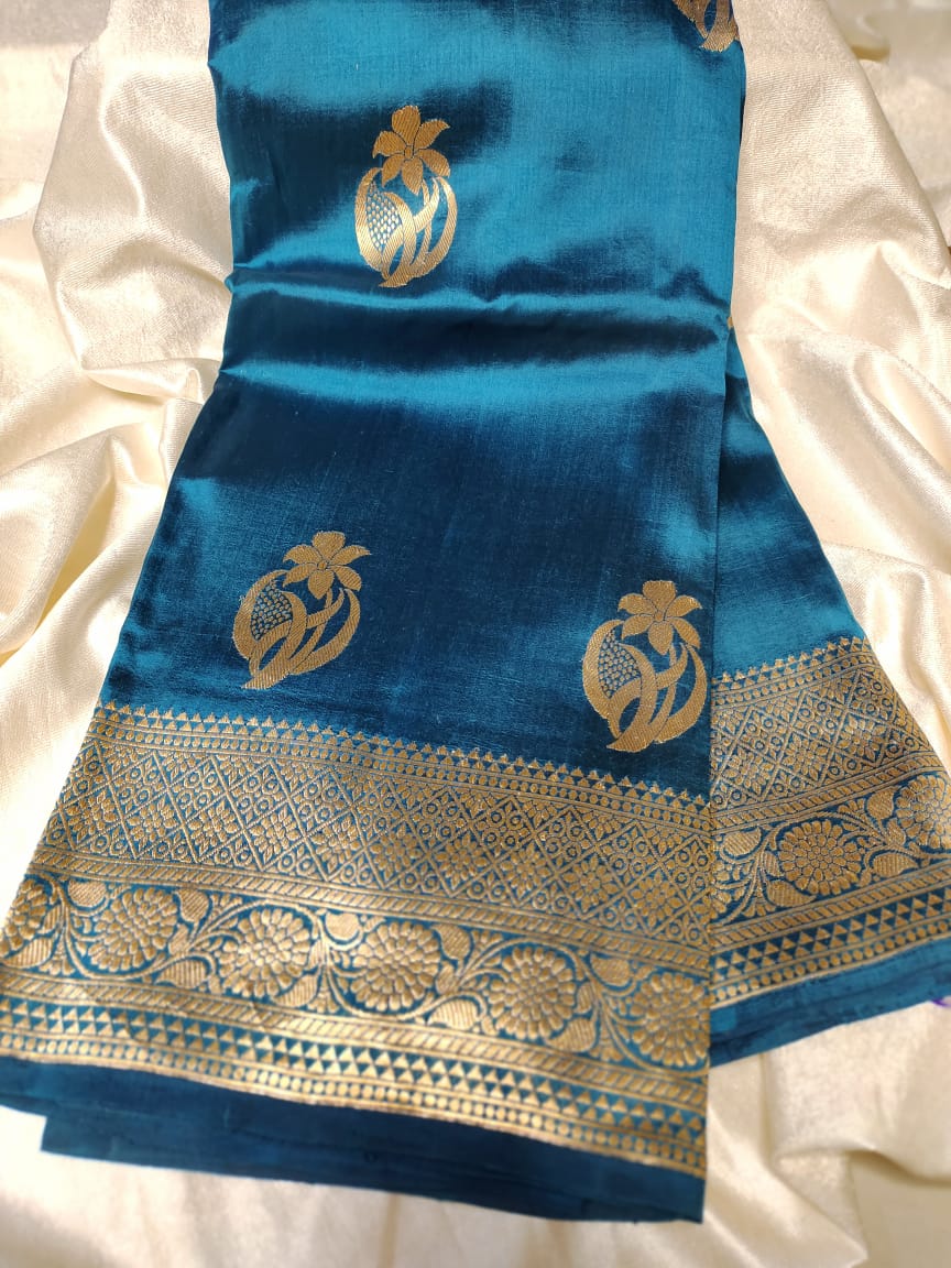 100% silk mark certified green Mango silk saree