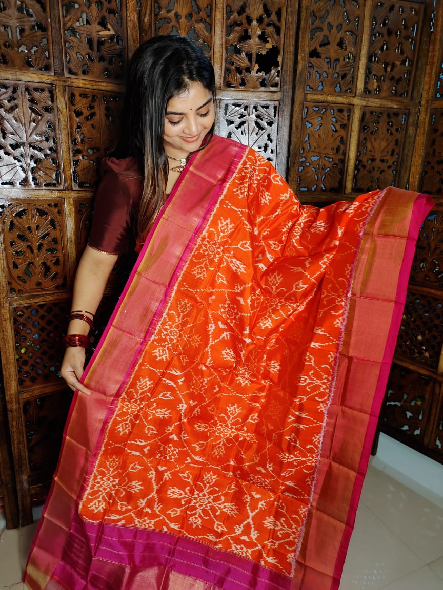 Ikkat duppata 
100% silk Mark certified