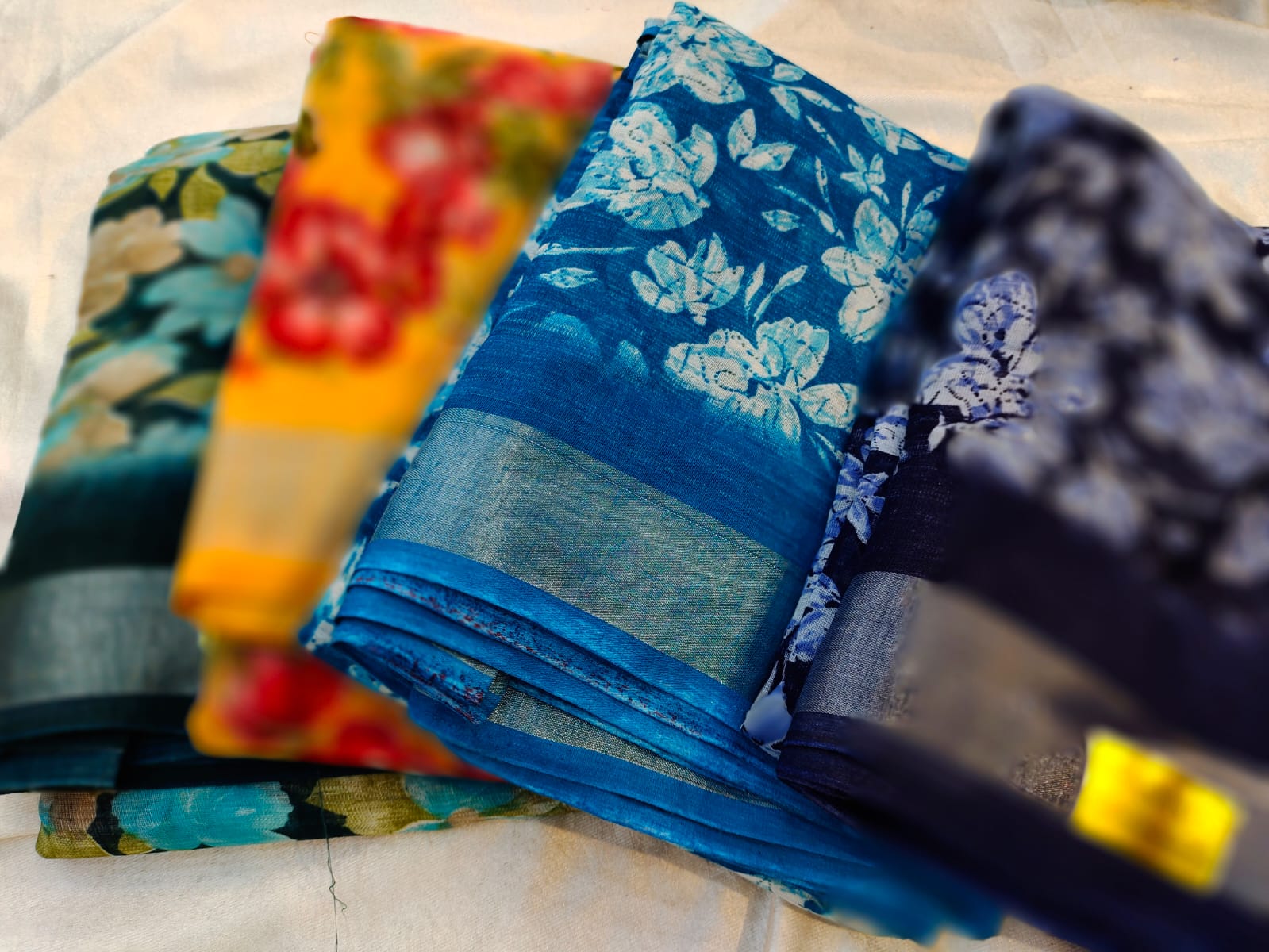 1+3 linen sarees