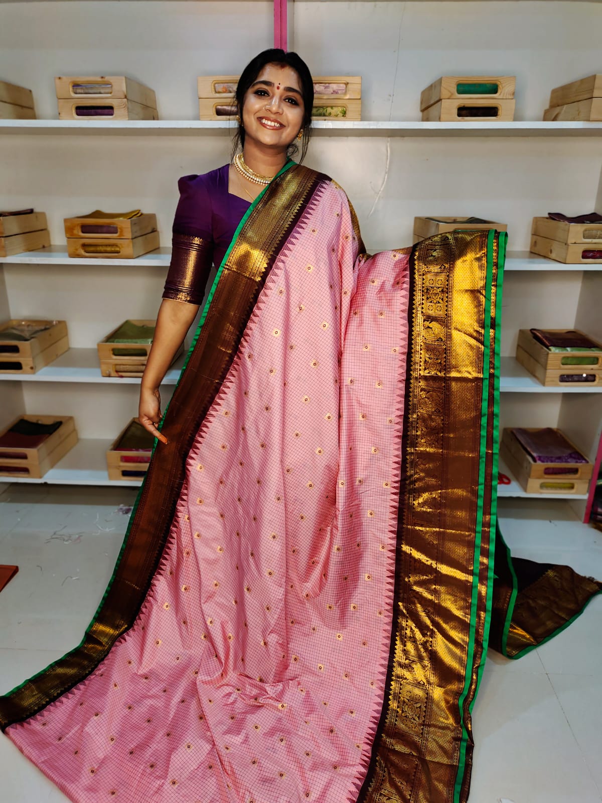 Sravanamasam sale gadwal silk
