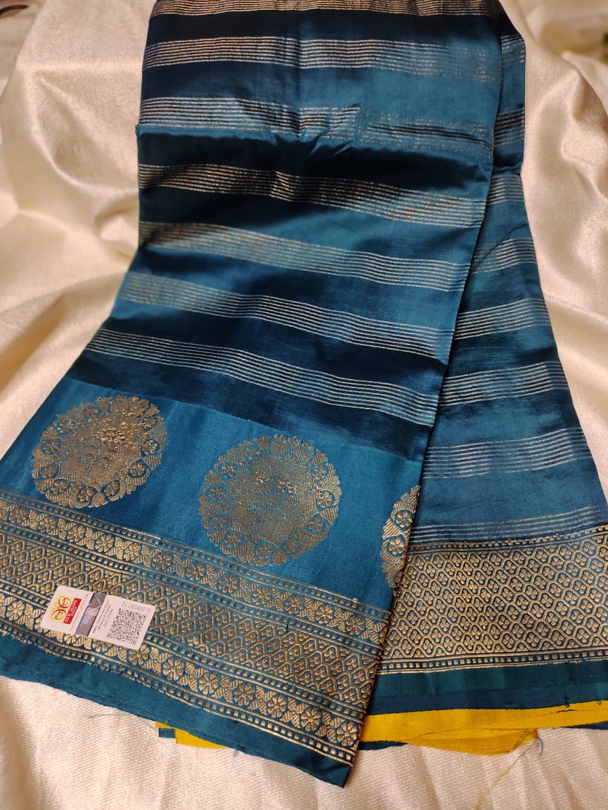 100% silk mark certified green Mango silk saree