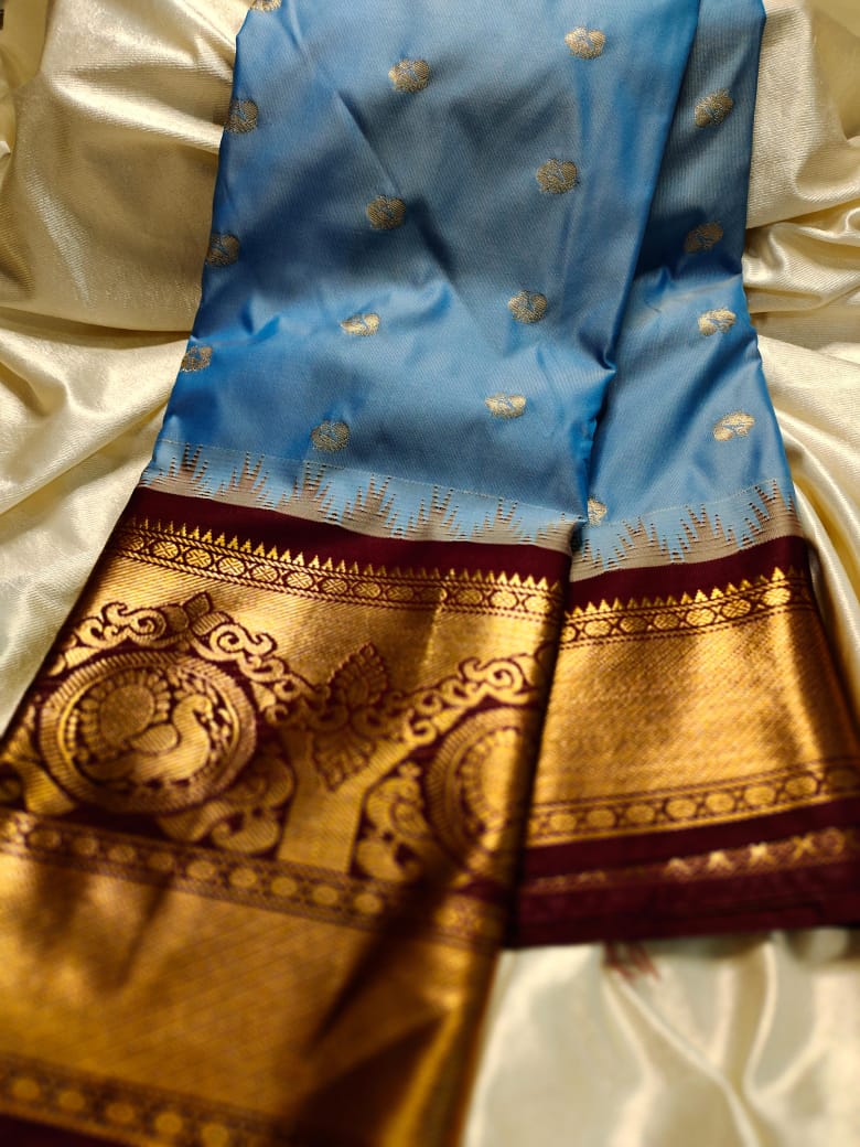 Ashadam gadwal silk saree