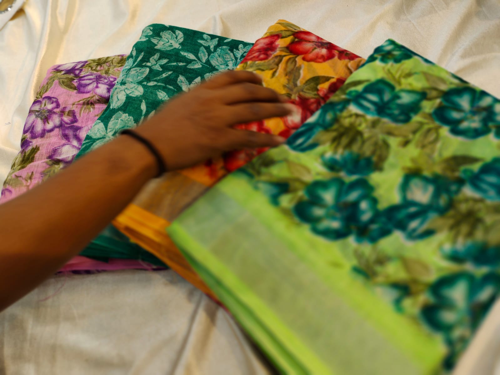 1+3 linen sarees