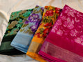 1+3 linen sarees