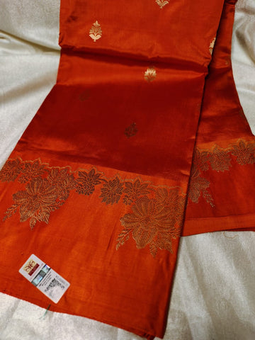 100% silk mark certified green Mango silk saree