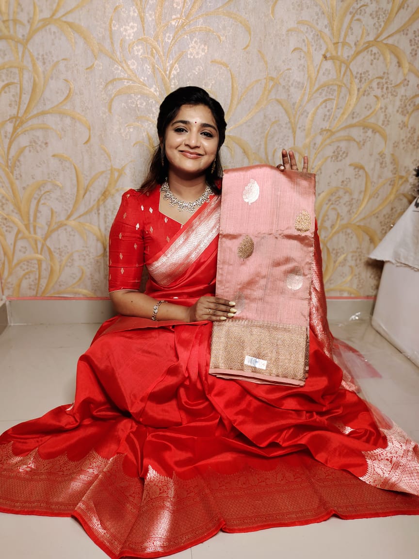 100% సిల్క్ మార్క్ సర్టిఫైడ్ గ్రీన్ మ్యాంగో సిల్క్ చీర