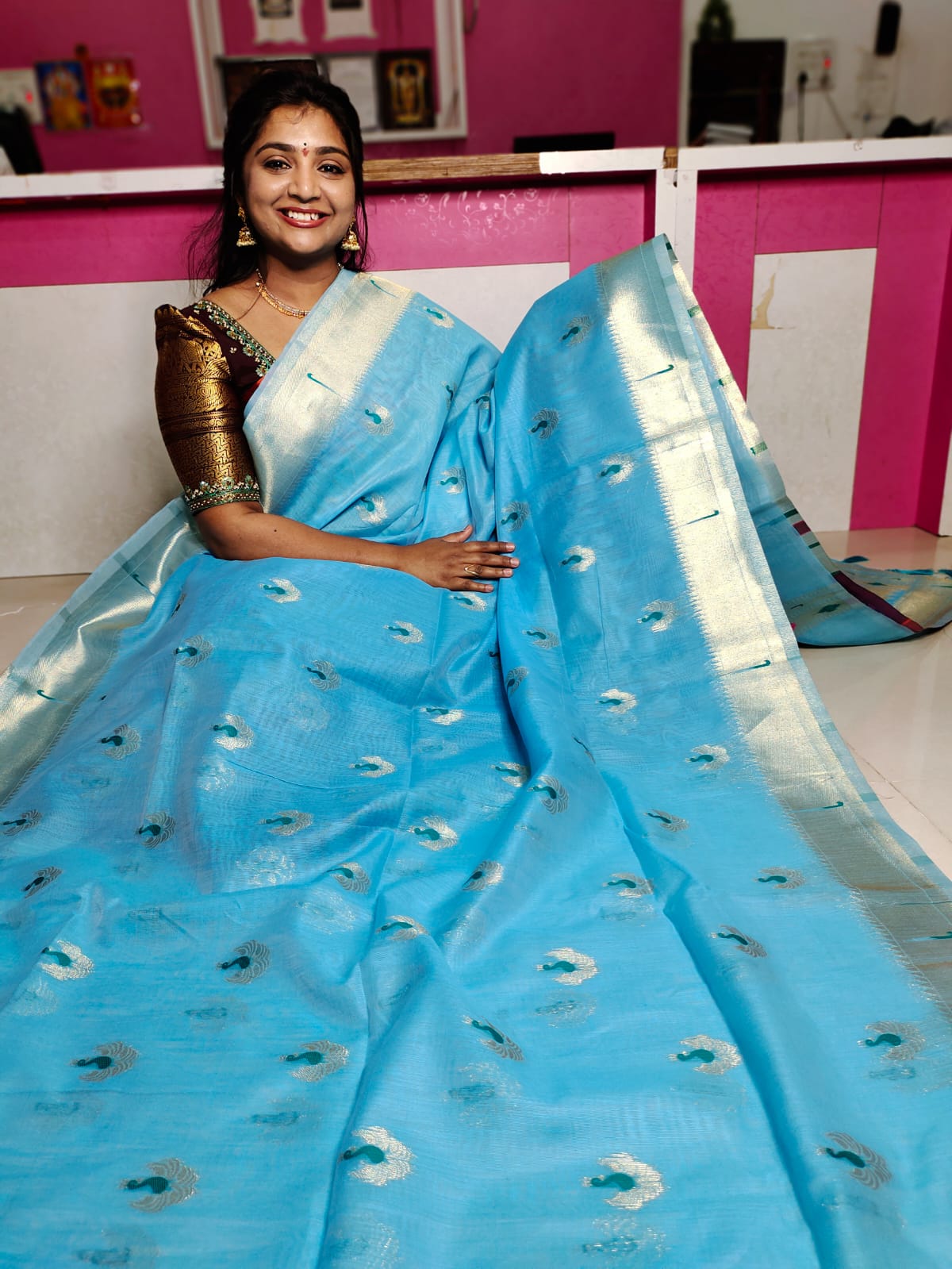 జమ్దానీ కాటన్ చీర