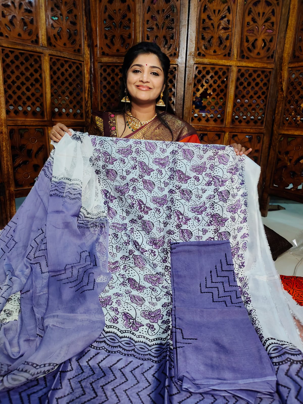 Uppada dress material