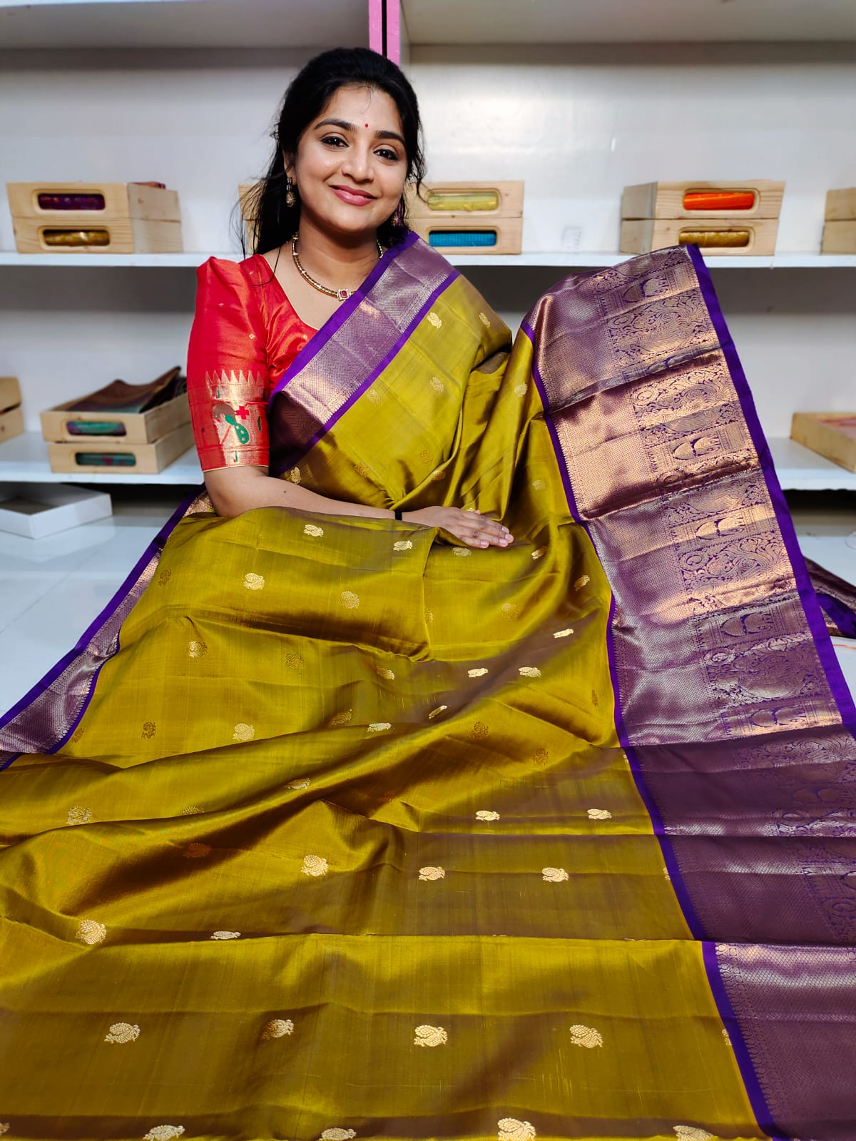Pure handloom silk mark vintage kanchi pattu sarees