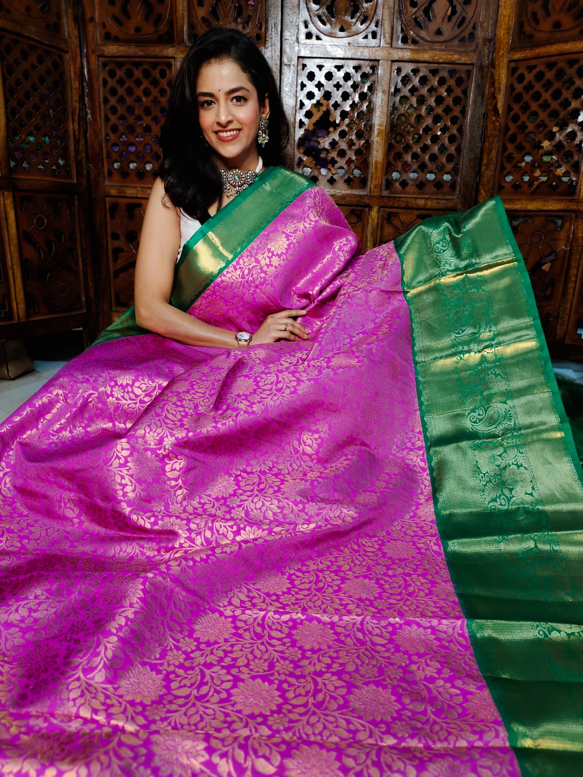 50% offer banarasi silk saree