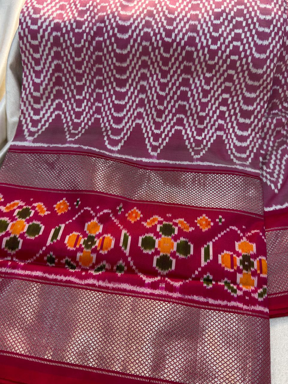 50% ikkat pattu saree