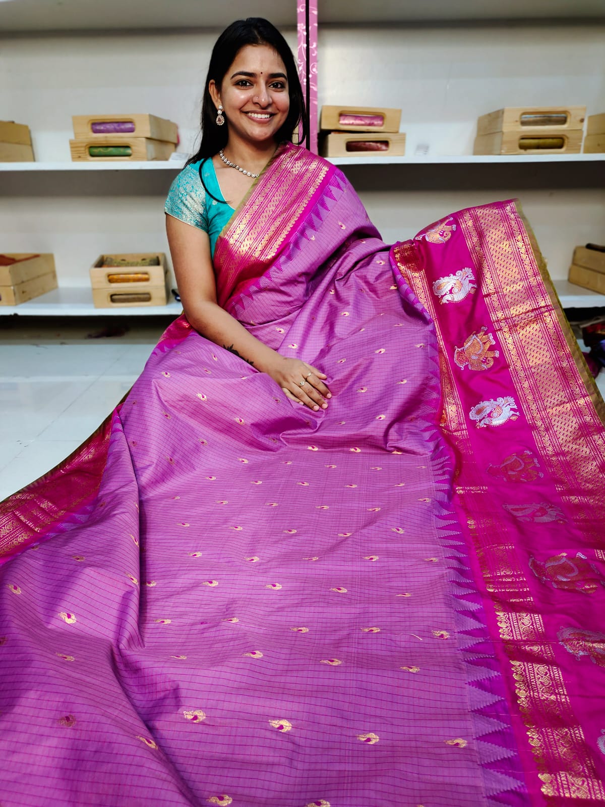 65% offer gadwal silk saree