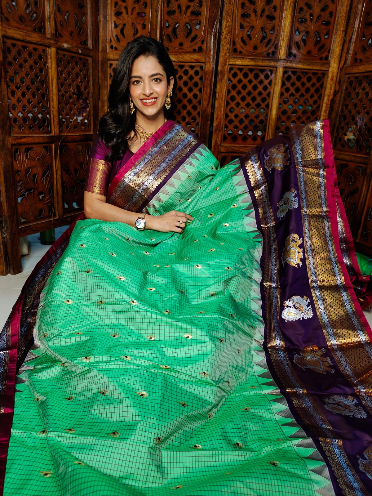 60% offer gadwal silk sarees