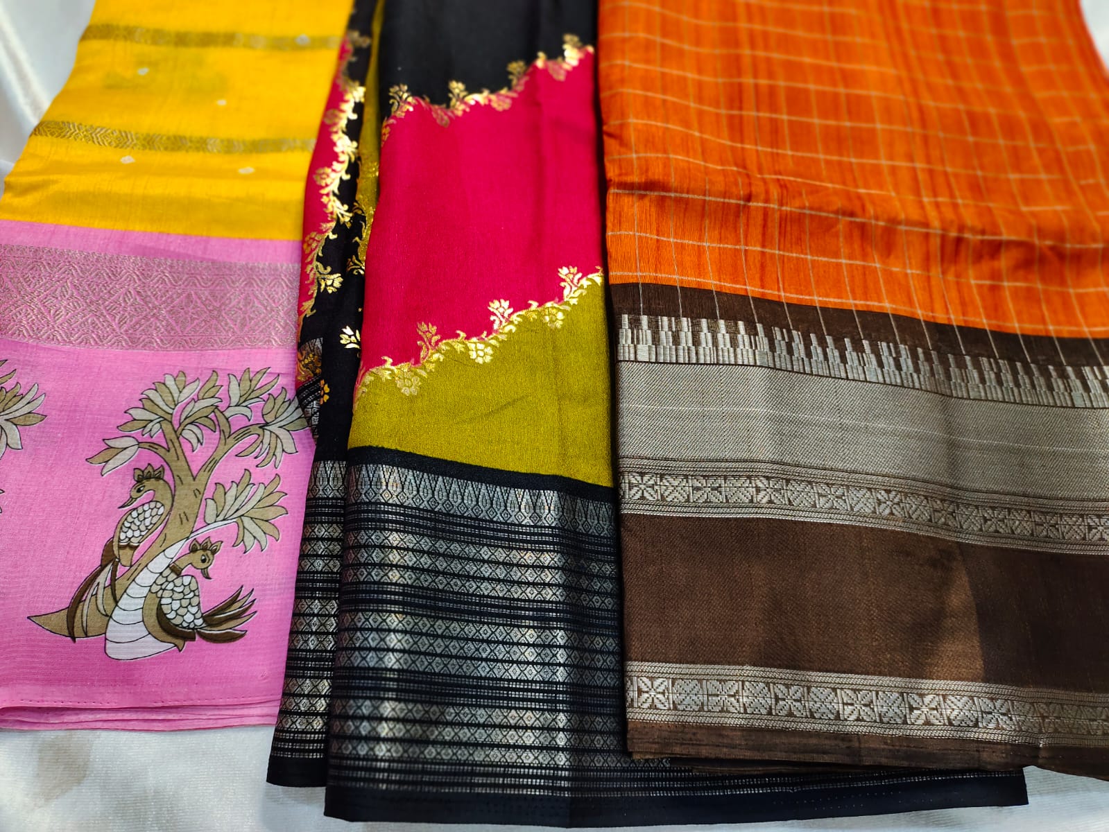 1+2 dola silk saree