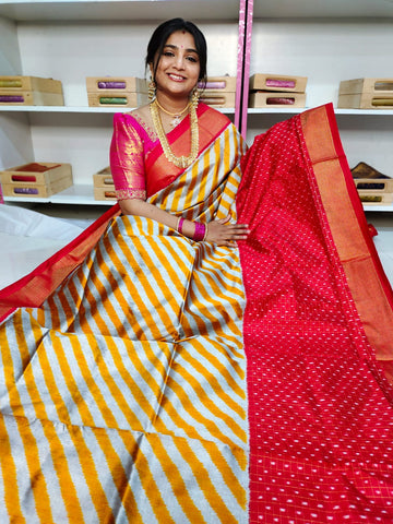 Ikkat pattu saree