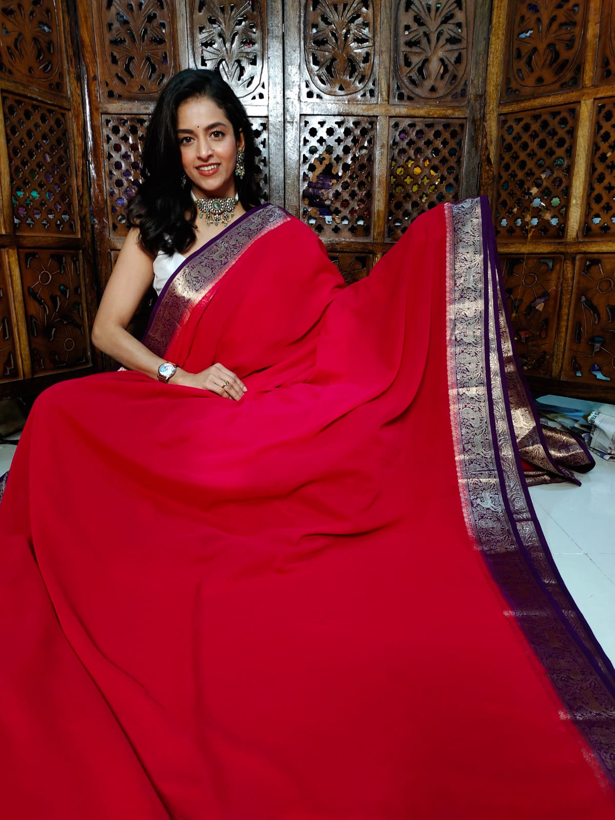 50% offer banarasi silk saree