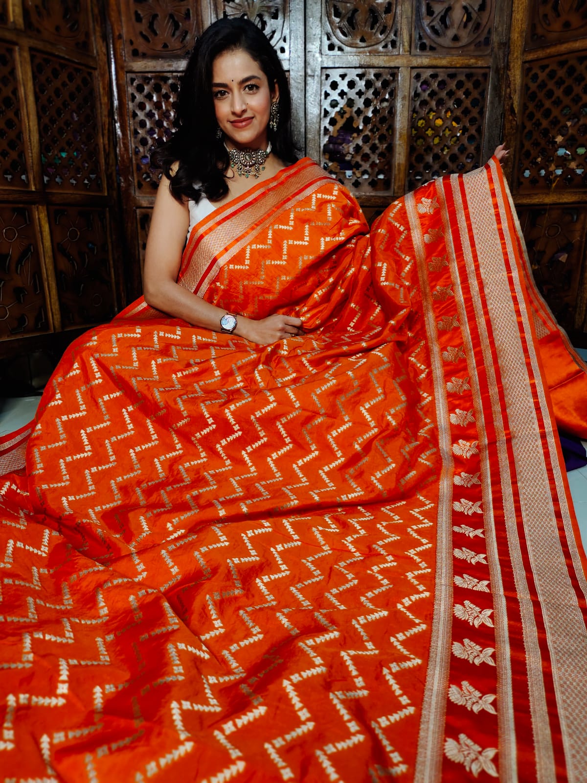 50% offer banarasi silk saree