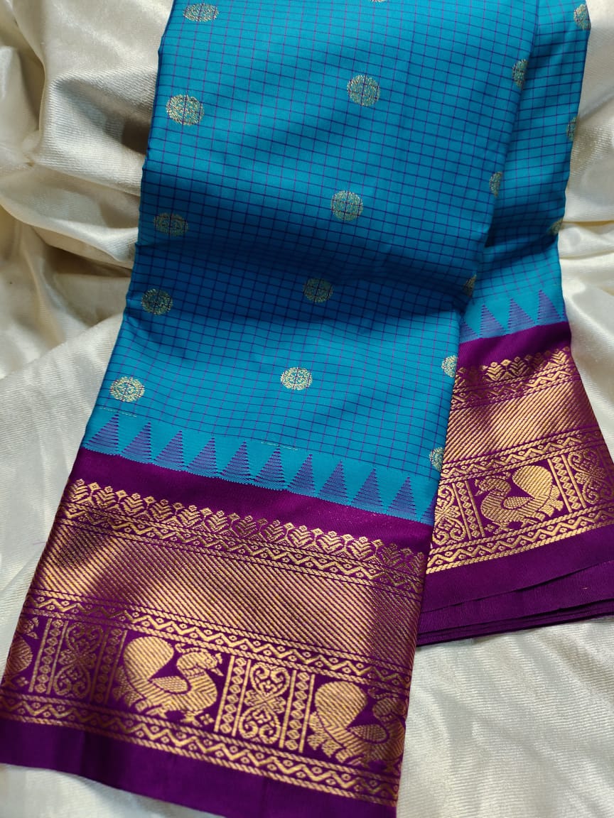 Ashadam gadwal silk saree