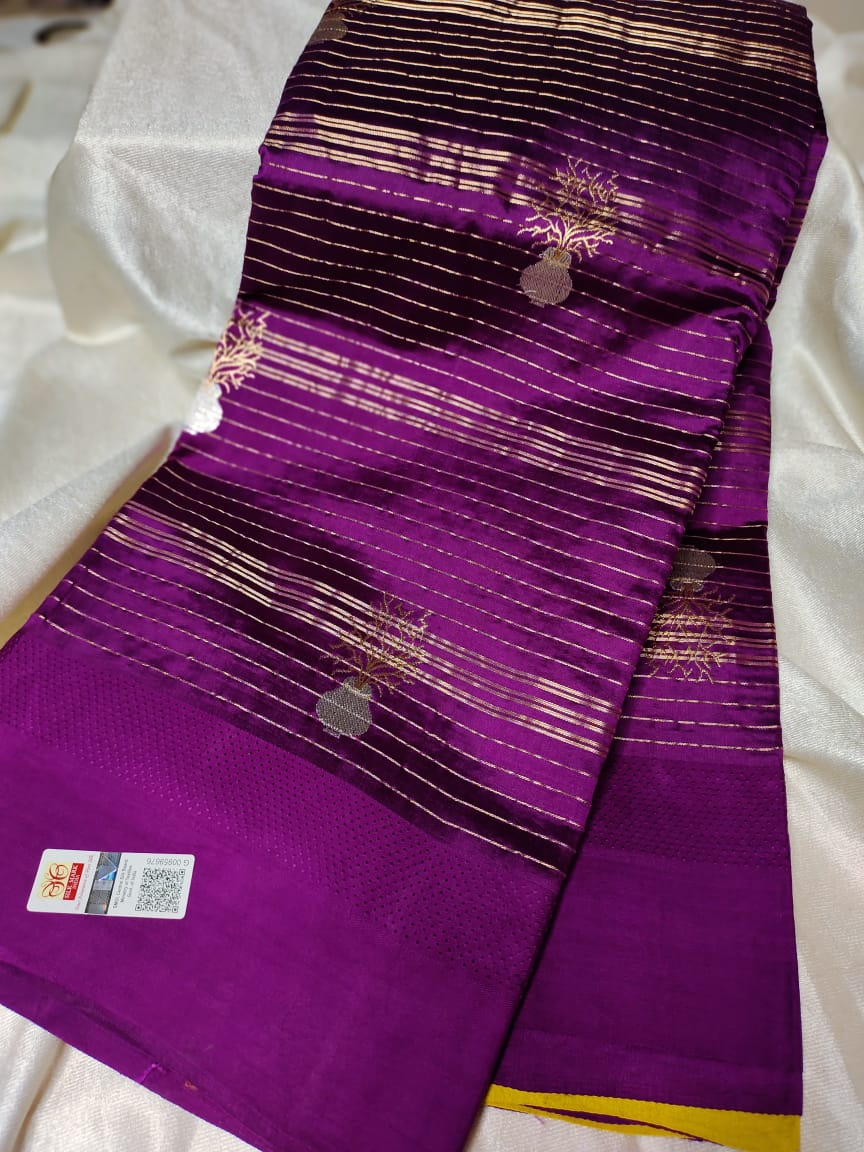 100% silk mark certified green Mango silk saree