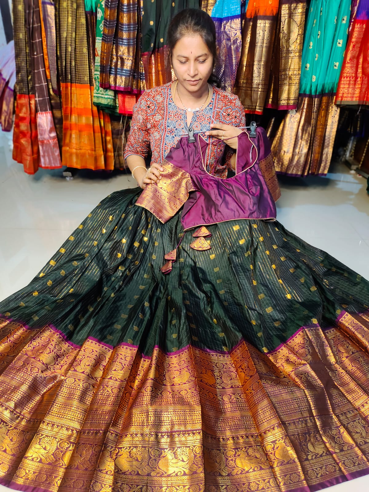 Gadwal sale lehangas
