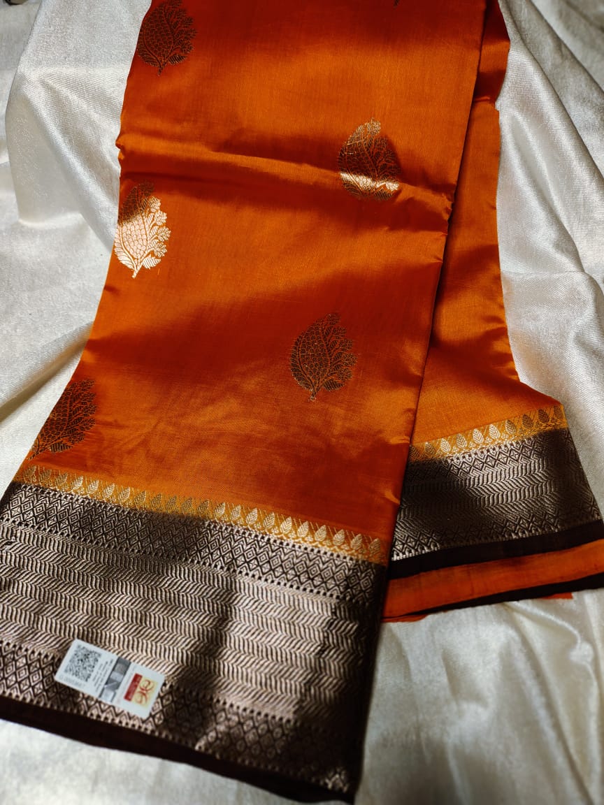 100% silk mark certified green Mango silk saree