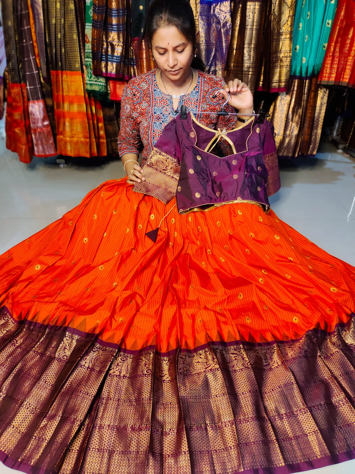 Gadwal sale lehangas