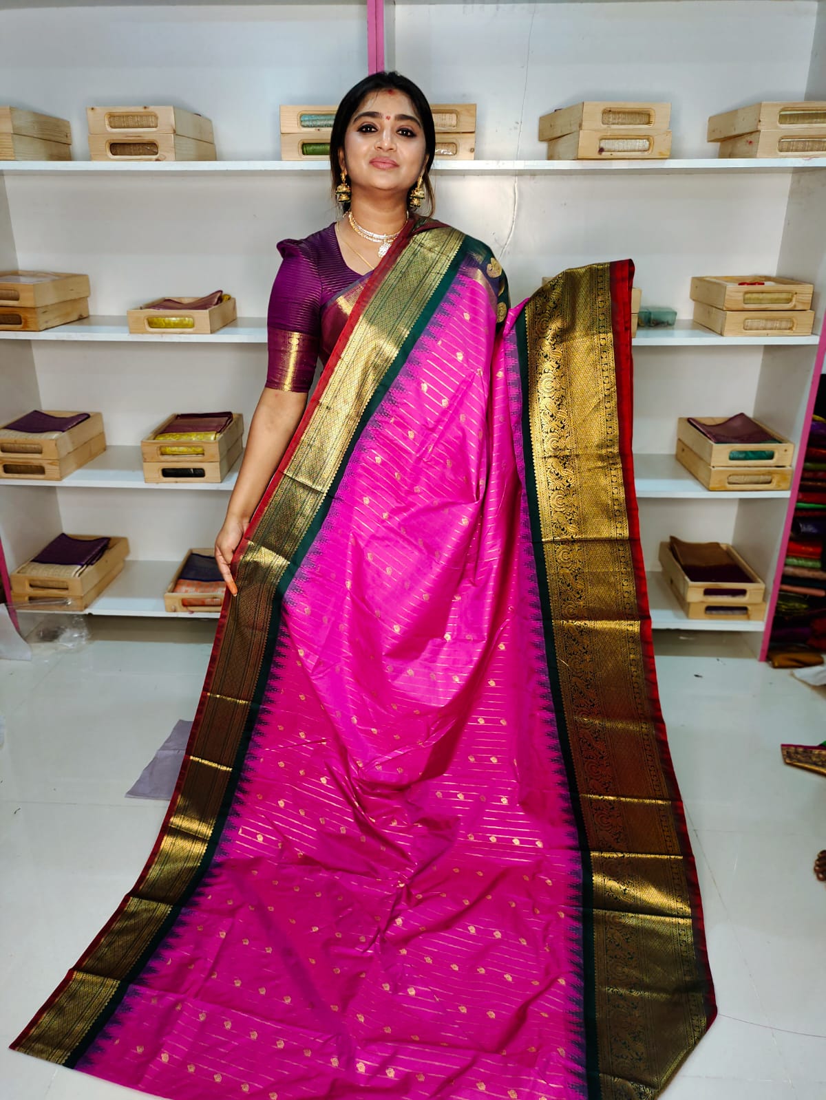 Sravanamasam sale gadwal silk