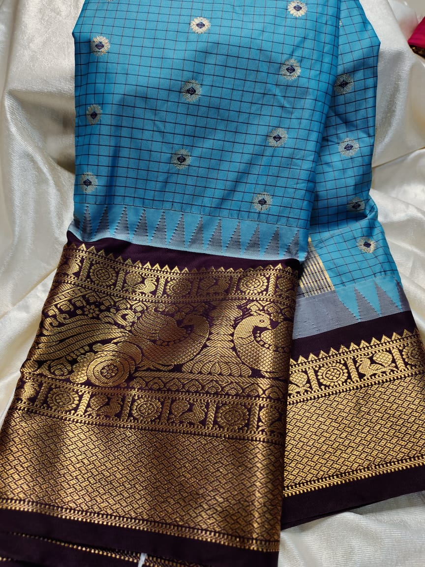 Ashadam gadwal silk saree