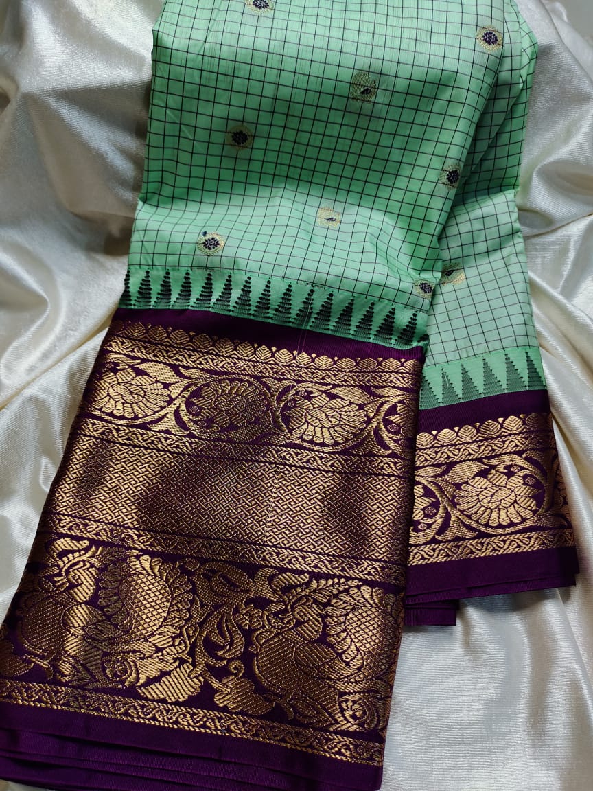 Ashadam gadwal silk saree