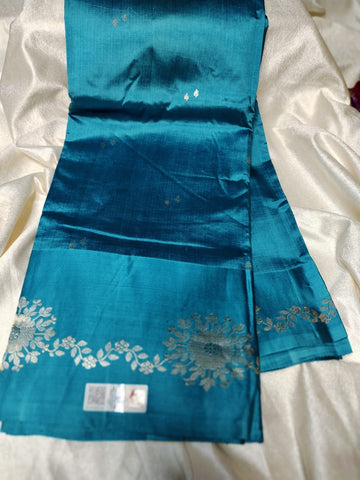100% silk mark certified green Mango silk saree
