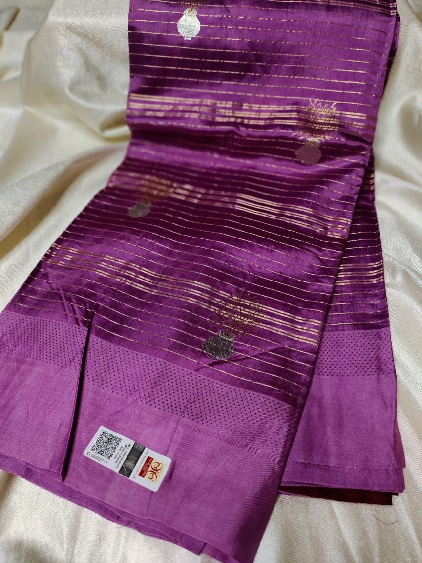 100% సిల్క్ మార్క్ సర్టిఫైడ్ గ్రీన్ మ్యాంగో సిల్క్ చీర