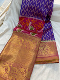 50% ikkat pattu saree