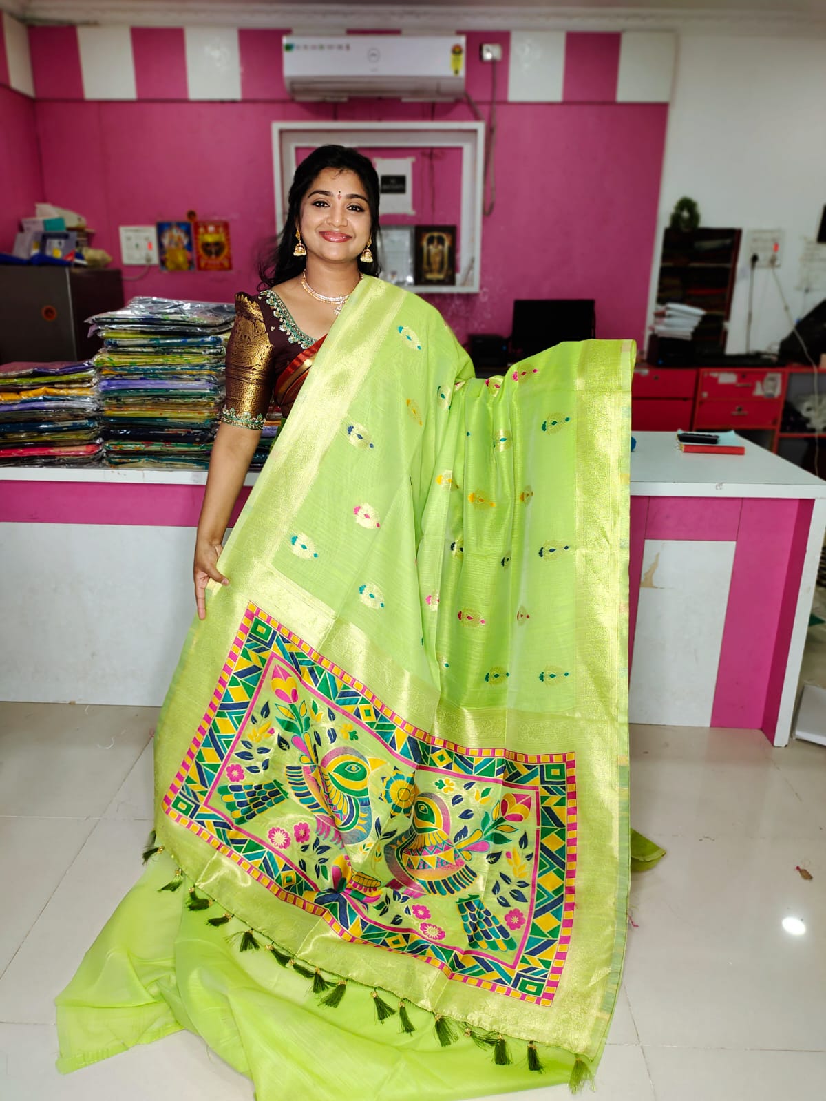 జమ్దానీ కాటన్ చీర