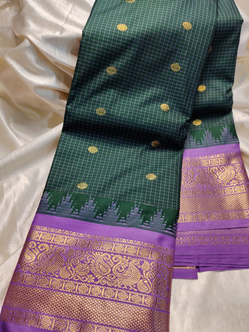 Ashadam gadwal silk saree