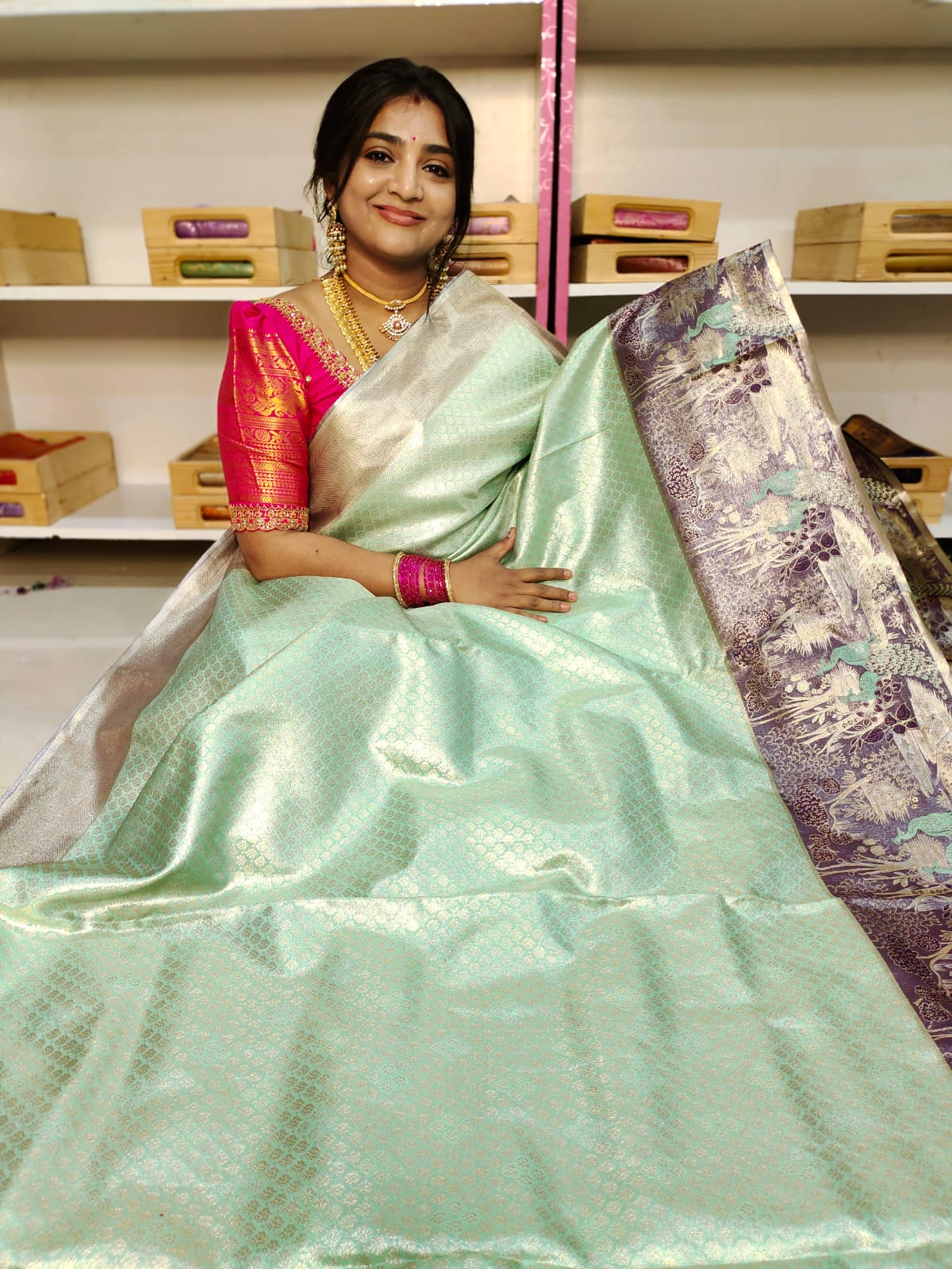 90% offer Kanchi pattu collection