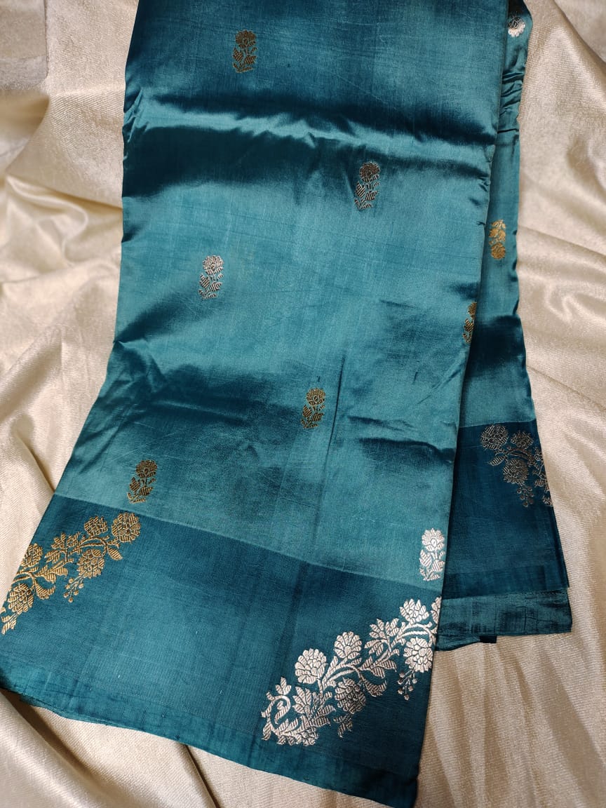 100% silk mark certified green Mango silk saree