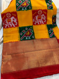 50% ikkat pattu saree