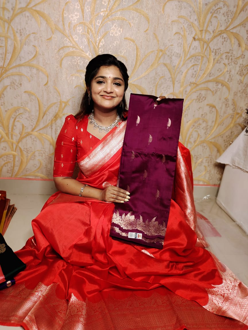 100% silk mark certified green Mango silk saree