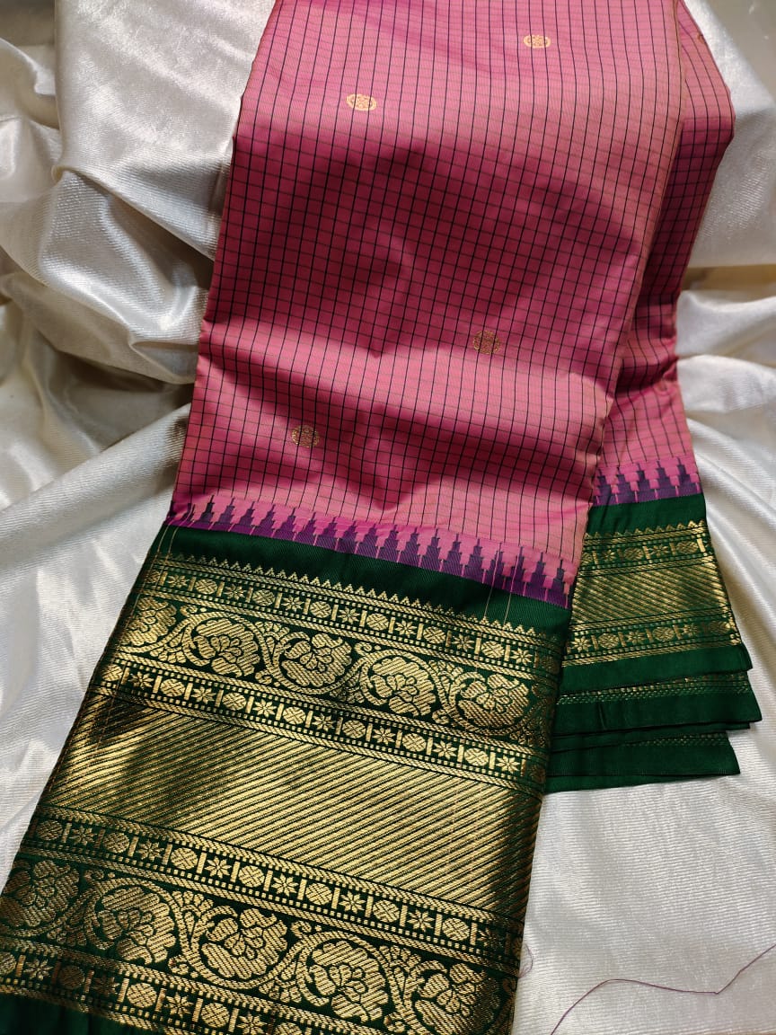 Ashadam gadwal silk saree