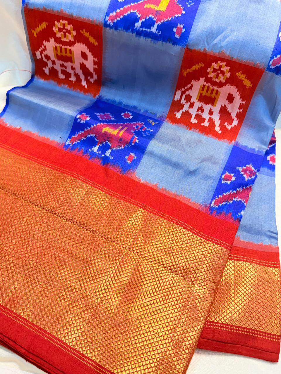 50% Offer Ikkat Pattu Saree