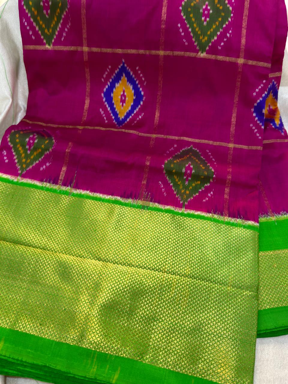 50% ikkat pattu saree