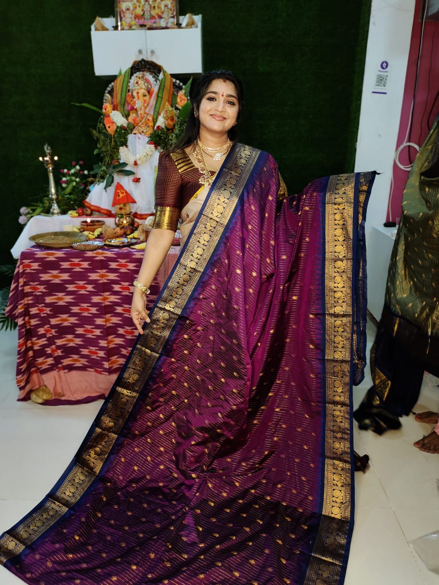 Vitange gadwal silk