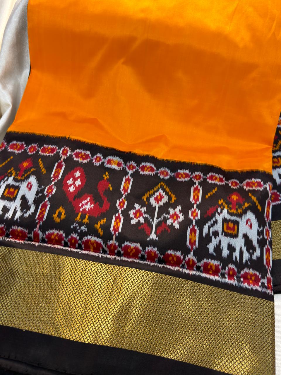 50% ikkat pattu saree
