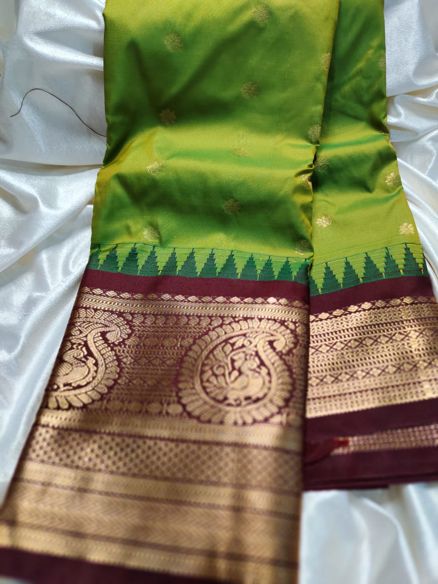 Ashadam gadwal silk saree