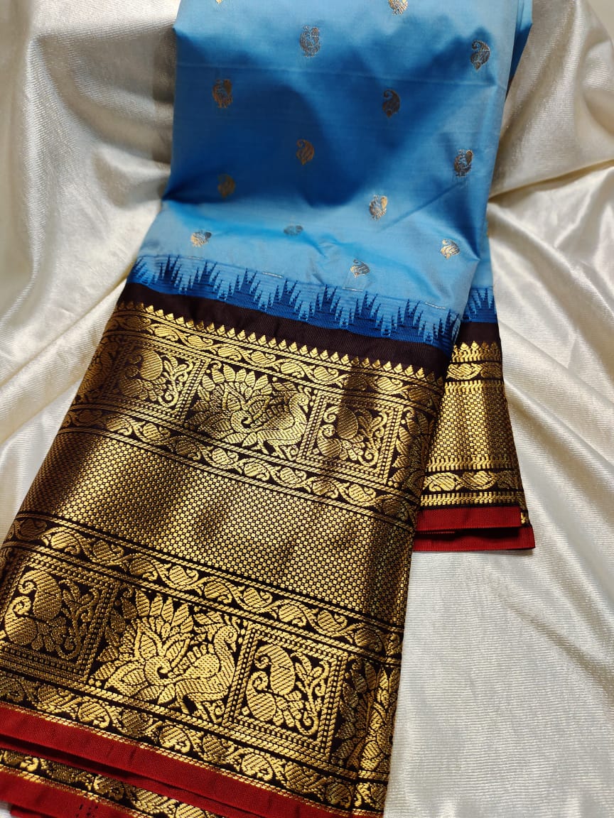 Ashadam gadwal silk saree