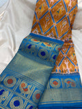 50% ikkat pattu saree