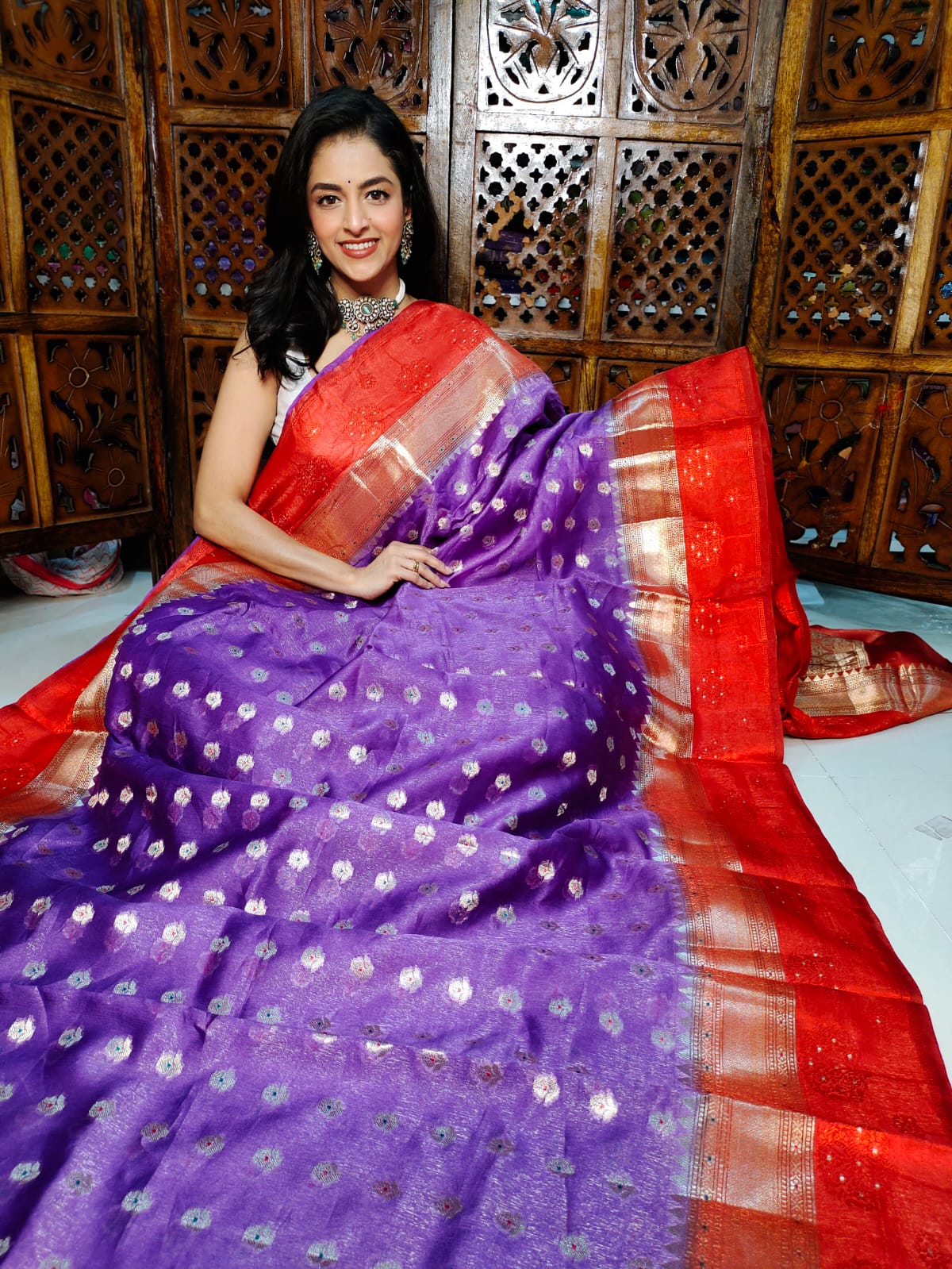 50% offer banarasi silk saree