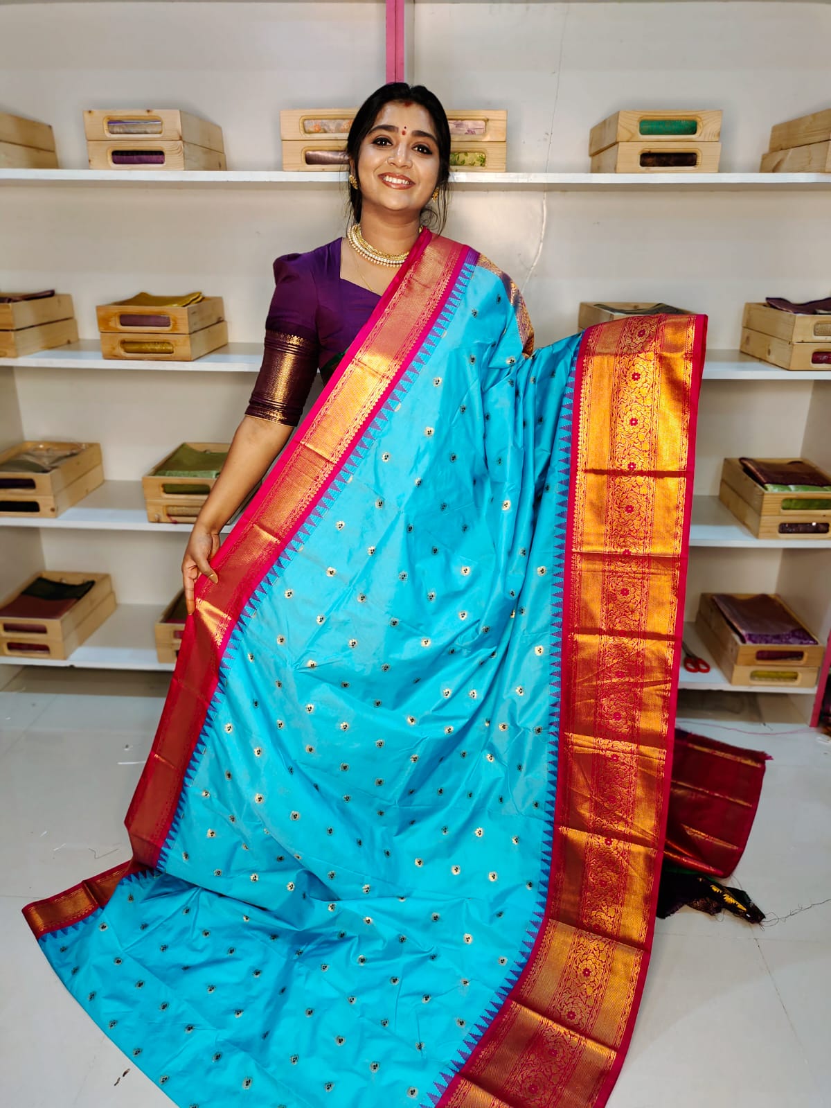 Sravanamasam sale gadwal silk