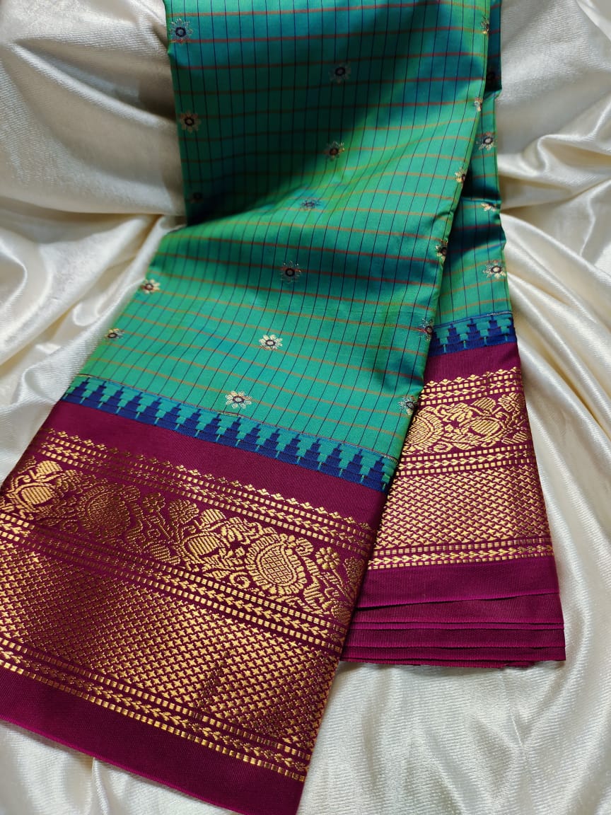 Ashadam gadwal silk saree